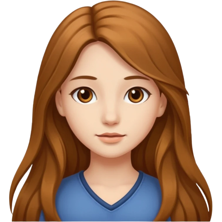 A girl with long hair emoji