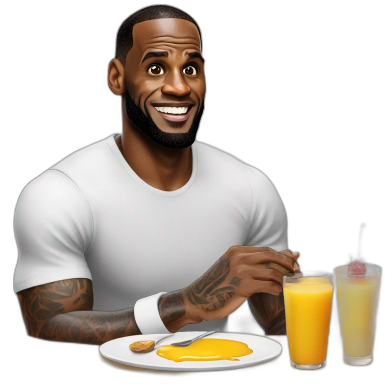 Lebron james take his breakfast emoji