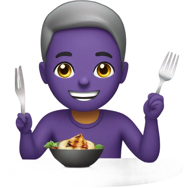 Eating egg plant emoji