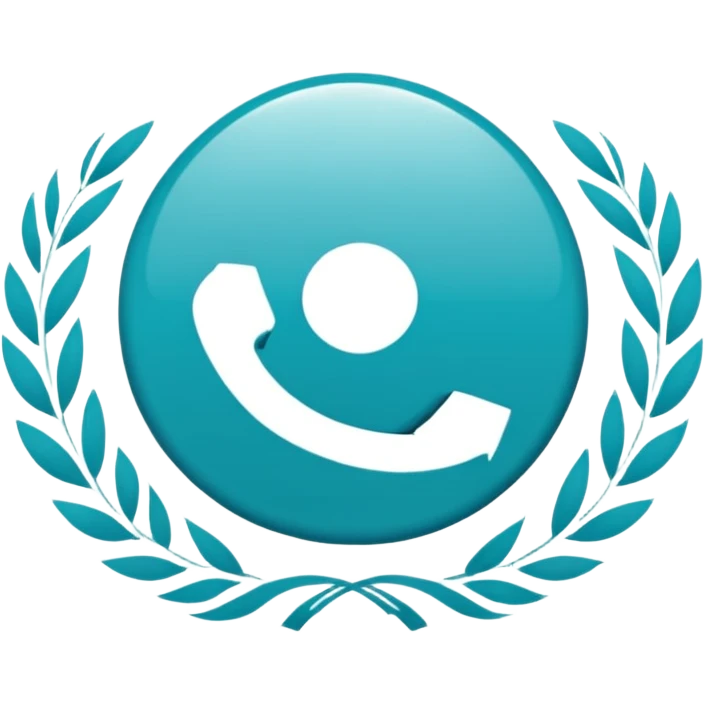 Un logo animado de un círculo color Turquesa y letras blancas con las siglas NHD emoji