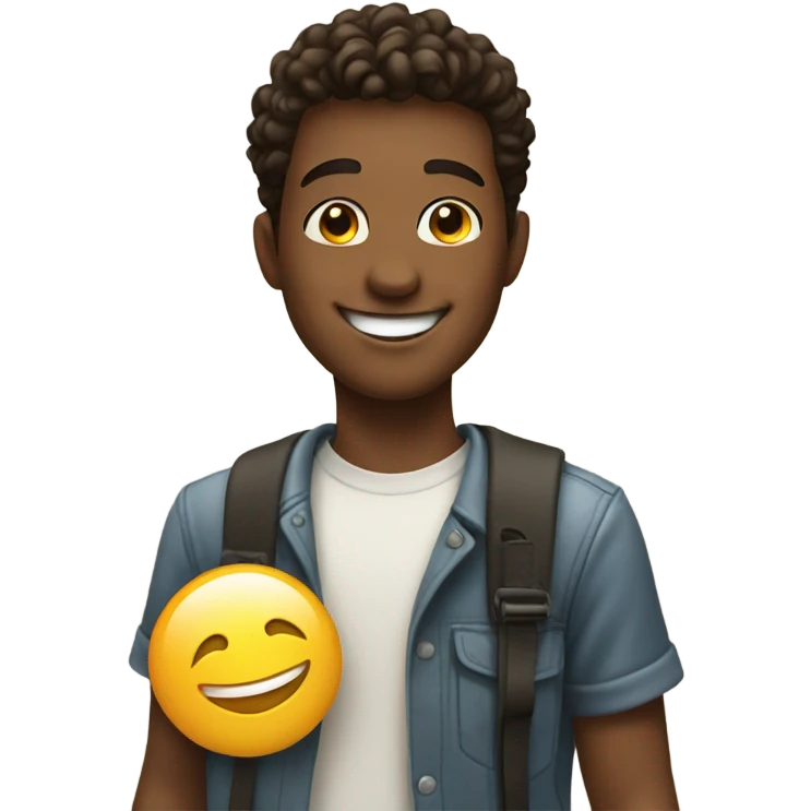 selfie of a smiling guy emoji