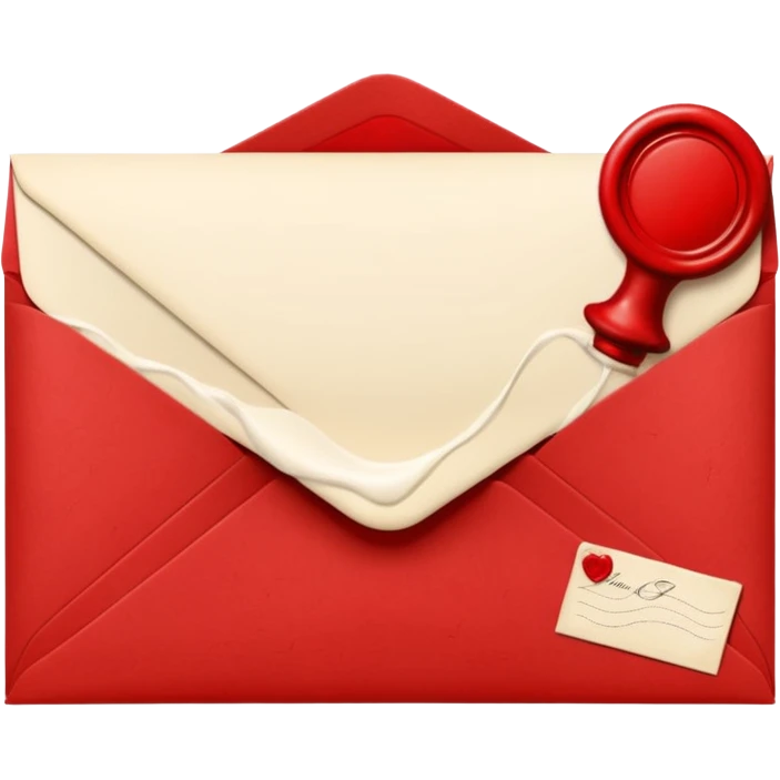 Cream-colored romantic Letter Envelope  emoji