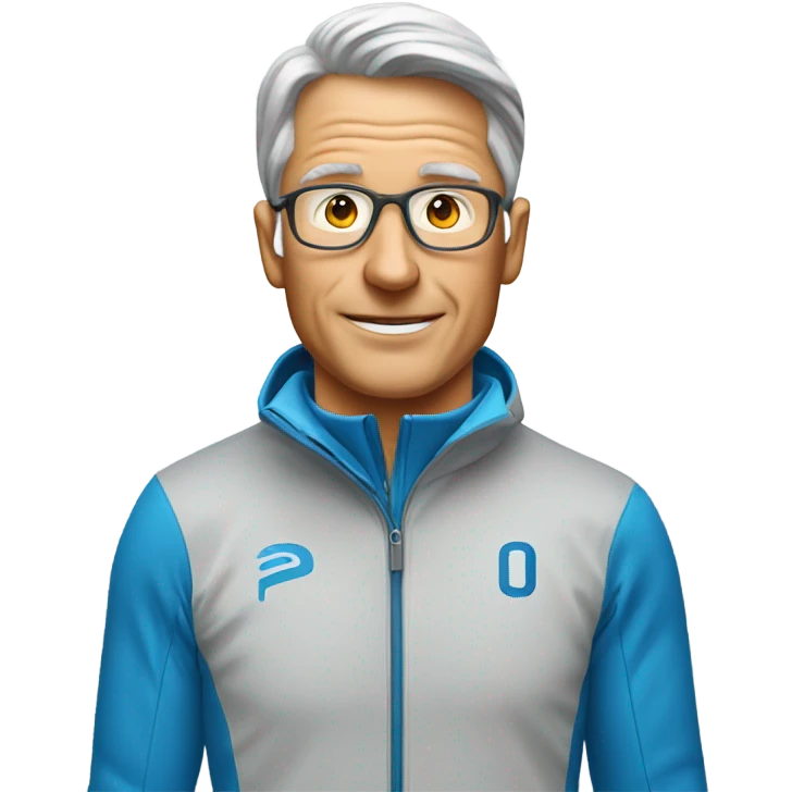 Cross-country skiing coach emoji