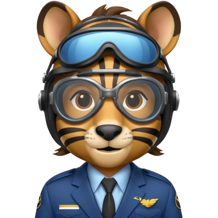 blue suited zebra pilot emoji