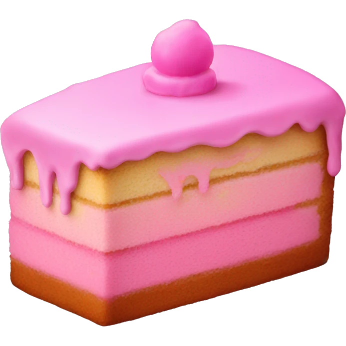 Pink frosted cake  emoji