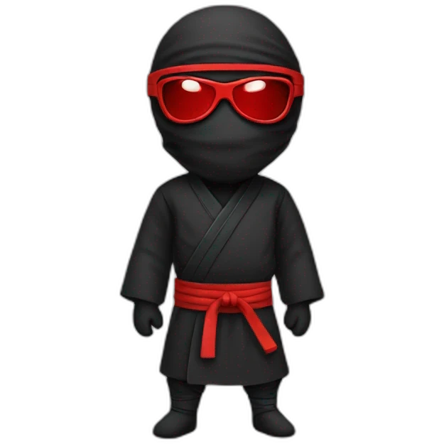 Ninja with red glasses emoji