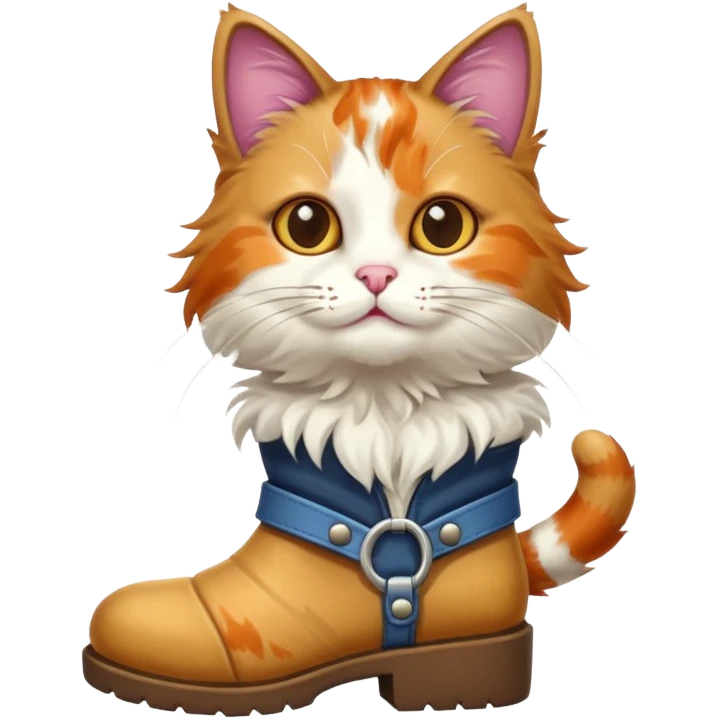 A cat wearing boots emoji
