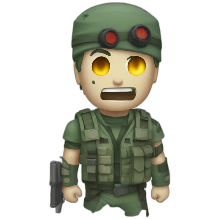 Solid Snake zombie emoji