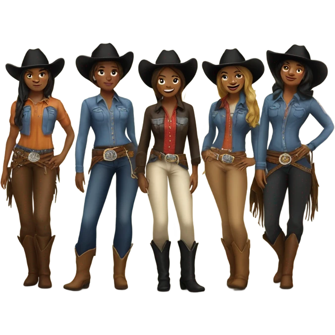 Black cowgirls emoji