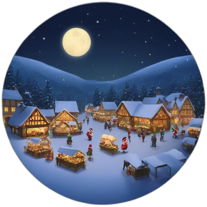 Christmas Market in the Moonlight  emoji