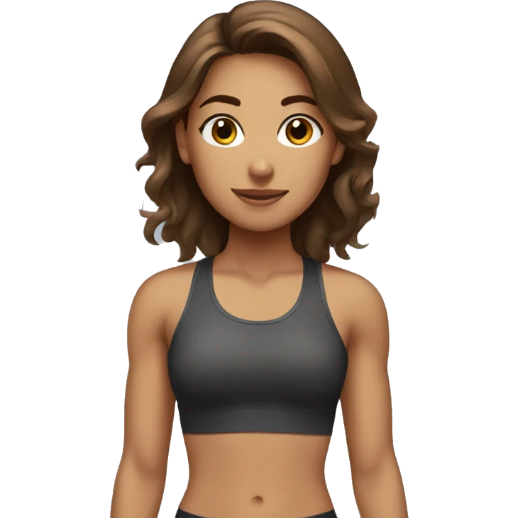 brown hair girl at the gym emoji