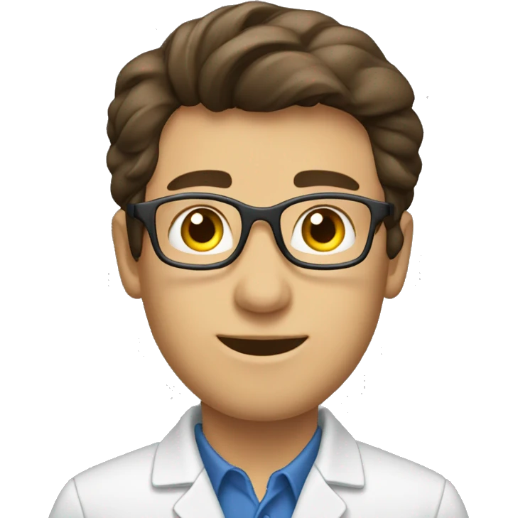 Brunette male geophysicist working emoji