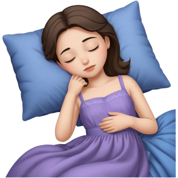 A girl is sleeping aesthetic dress  emoji
