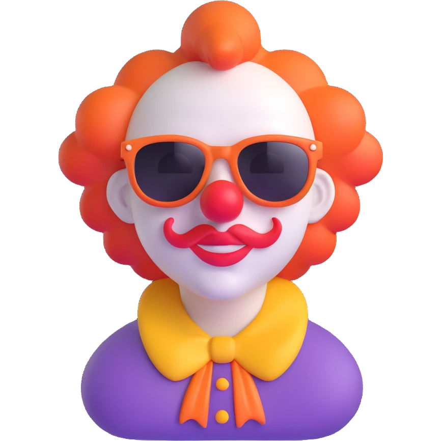 clown with sunglasses emoji