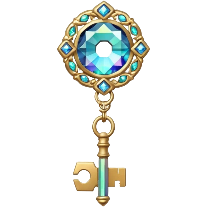 gemstone key unlocking a keyhole emoji