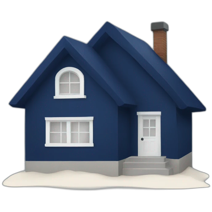 A navy abstract house  emoji
