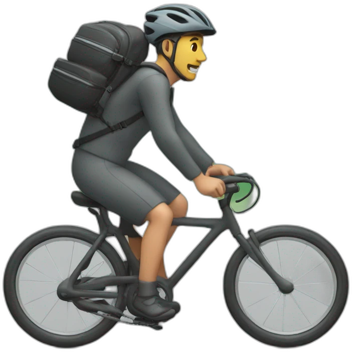 Un homme qui est sur un vélo tout terrain emoji