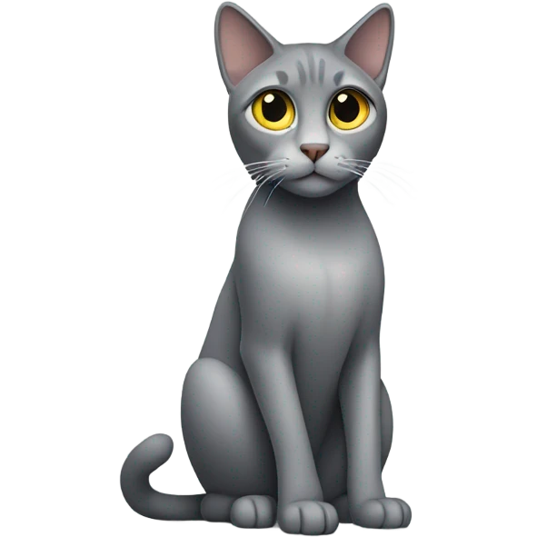 grey cat with short tail emoji
