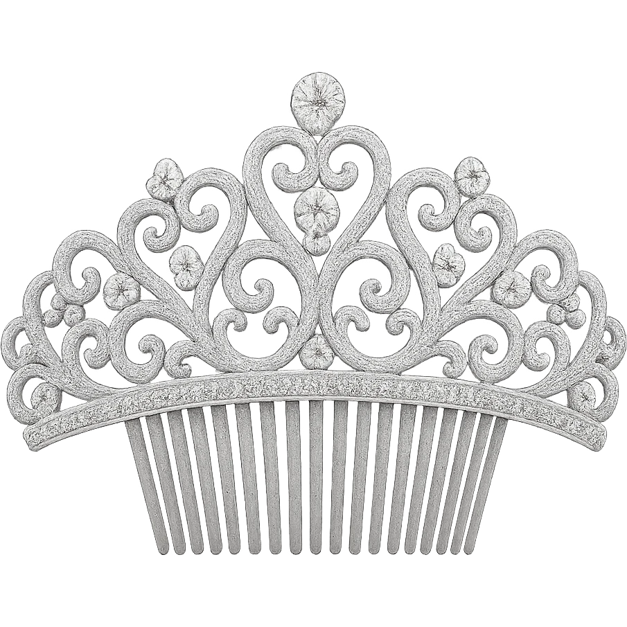 white sparkling tiara comb emoji