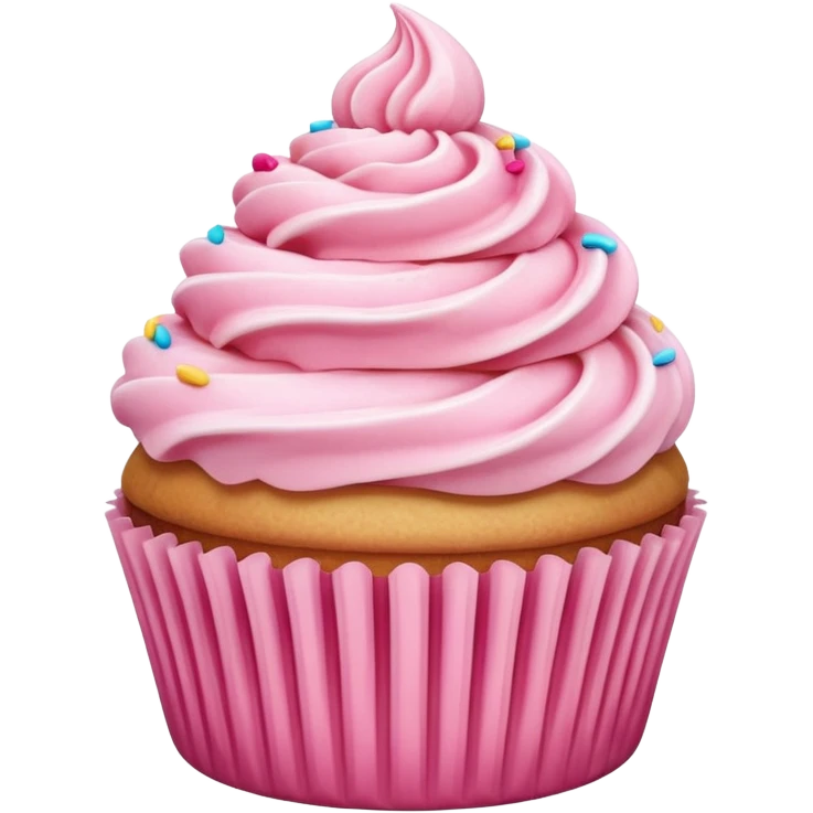 Cupcake with pink icing emoji