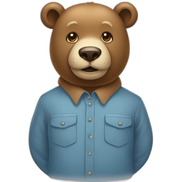 ours à chemise bleue emoji