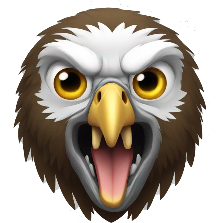Scary eagle real emoji