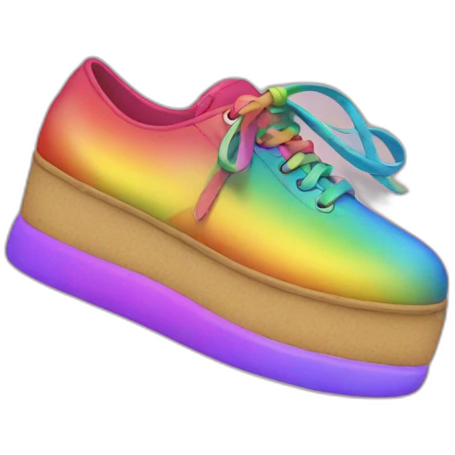 Rainbow shoes emoji