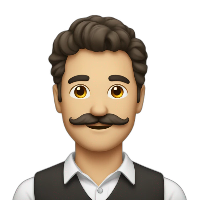 Homme avec une petite moustache  emoji
