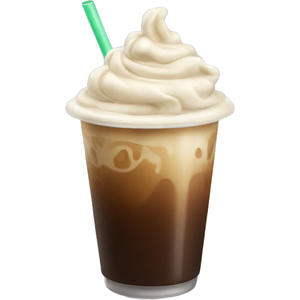 ice coffe with cream  emoji