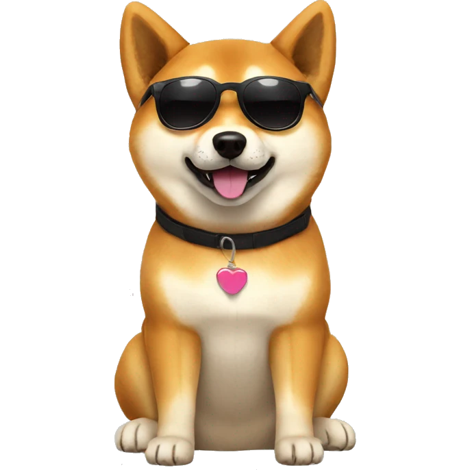 shiba inu with sunglasses meme emoji
