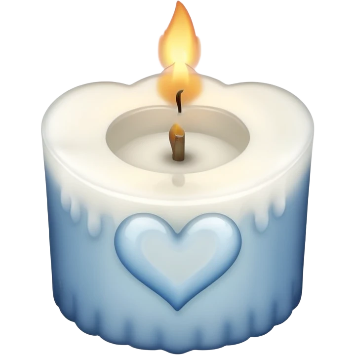 candle with gentle smoke forming a heart emoji