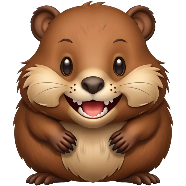 cute beaver with large teeth emoji