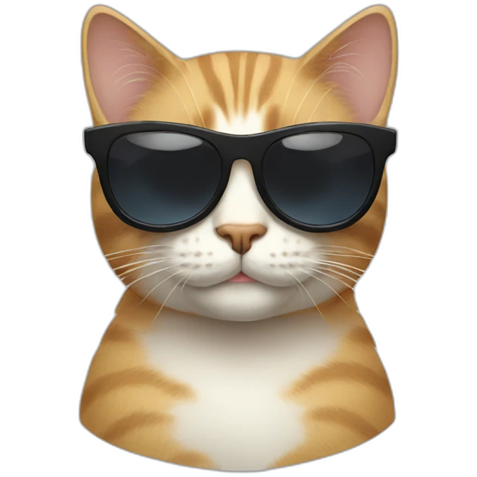 Cat with sunglasses emoji