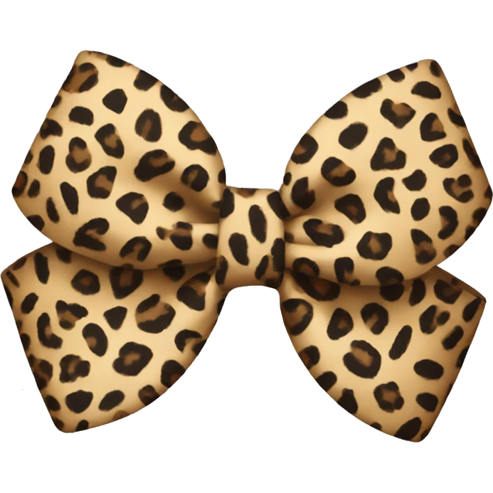 leopard print bow emoji