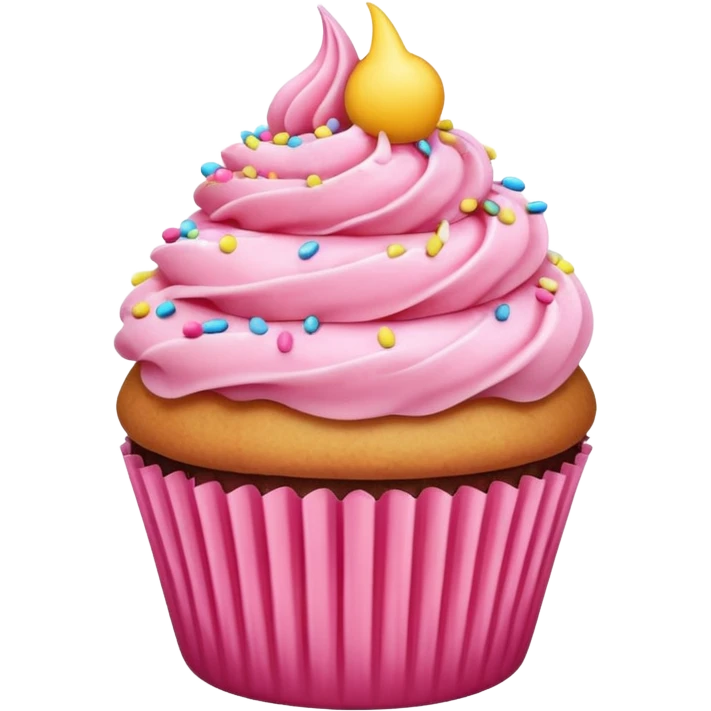 Cupcake with pink icing emoji