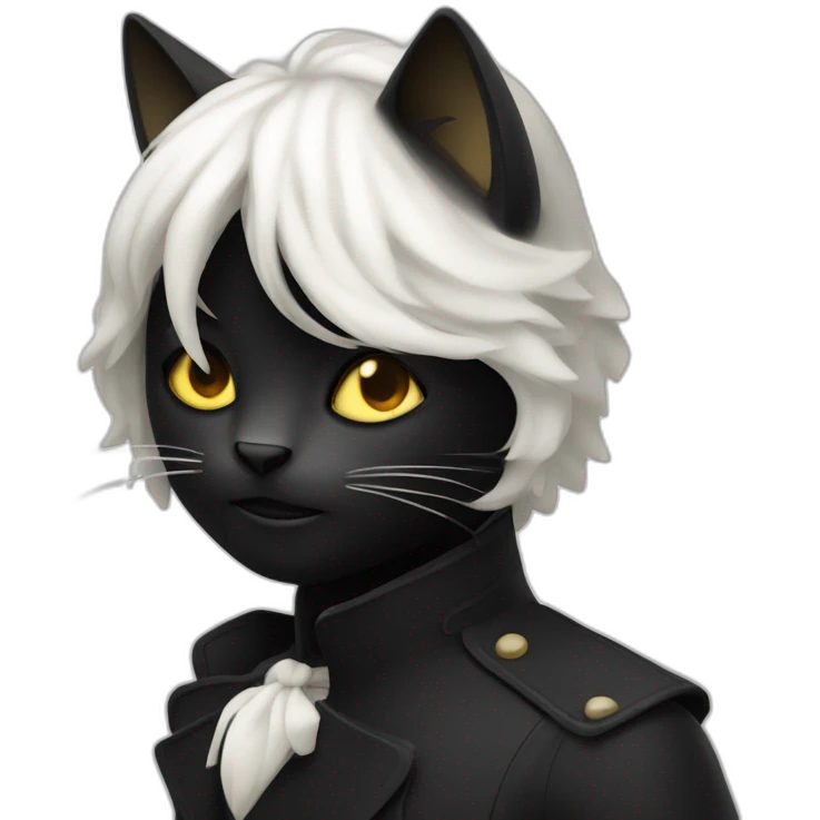 Chat noir et blanc emoji