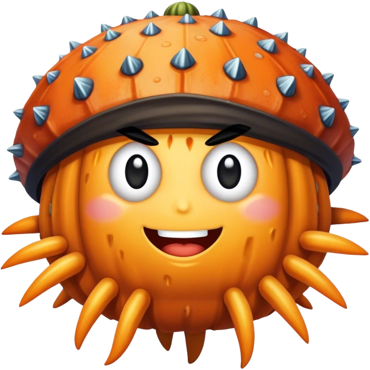 A sea urchin that’s a pirate emoji