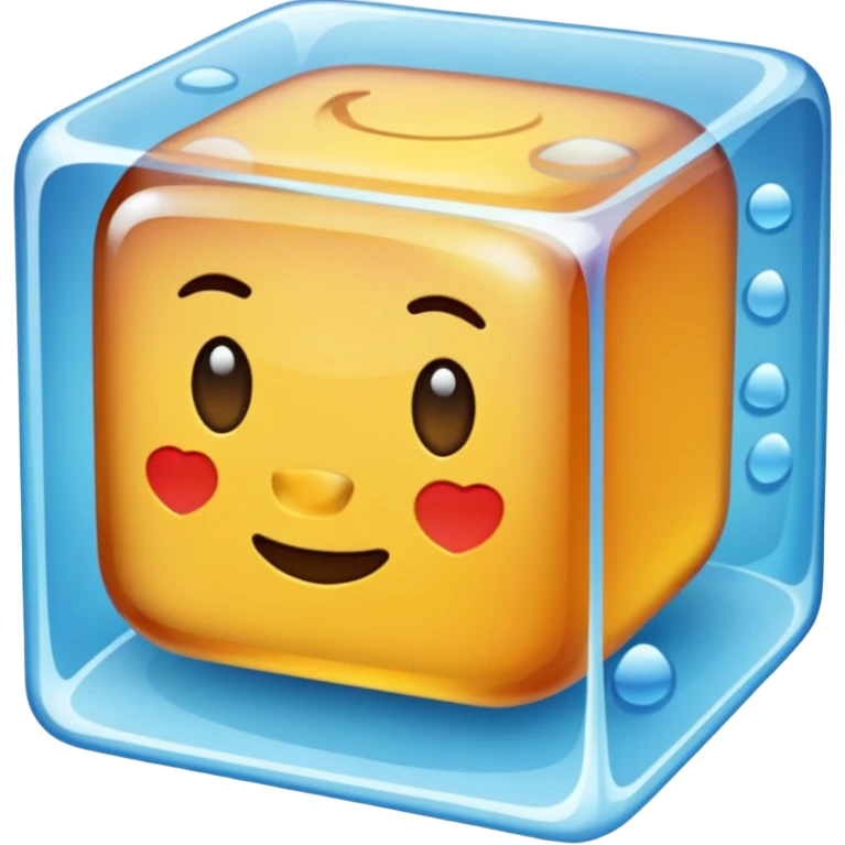 ice cube, emoji style emoji