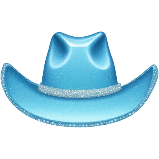 plain light blue cowgirl hat with sparkles without a person  emoji
