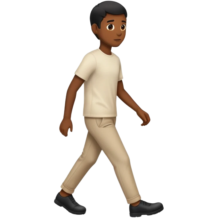 all black figure walking  emoji