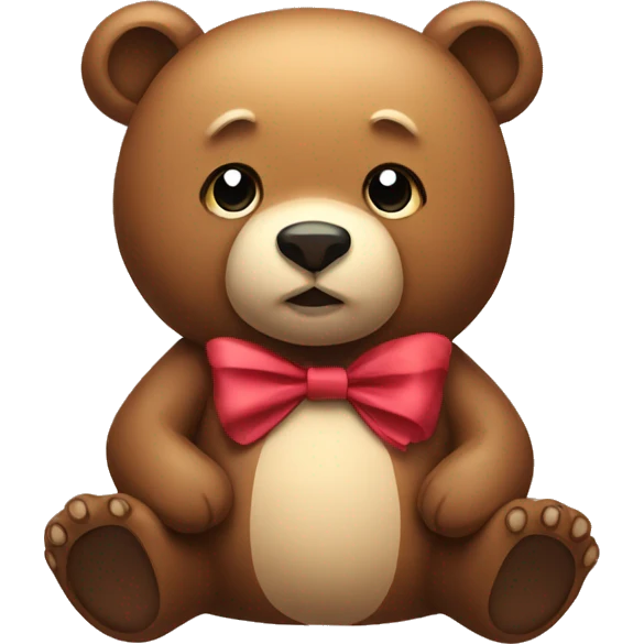 bear with a bow emoji