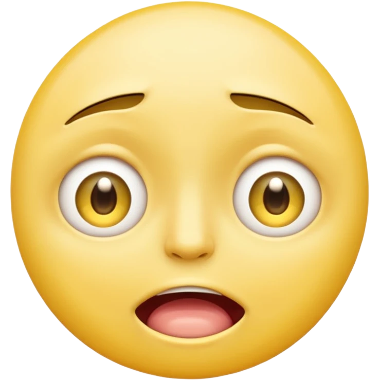 crying emoji with eyes open wide, visible eye bags, yellow emoji, visible teeth, stretched out mouth emoji