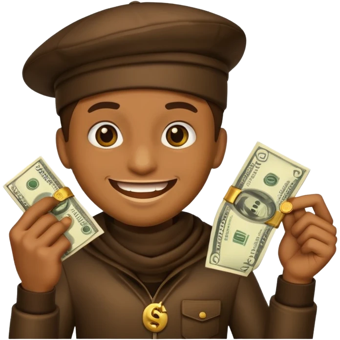 robber emoji with money emoji