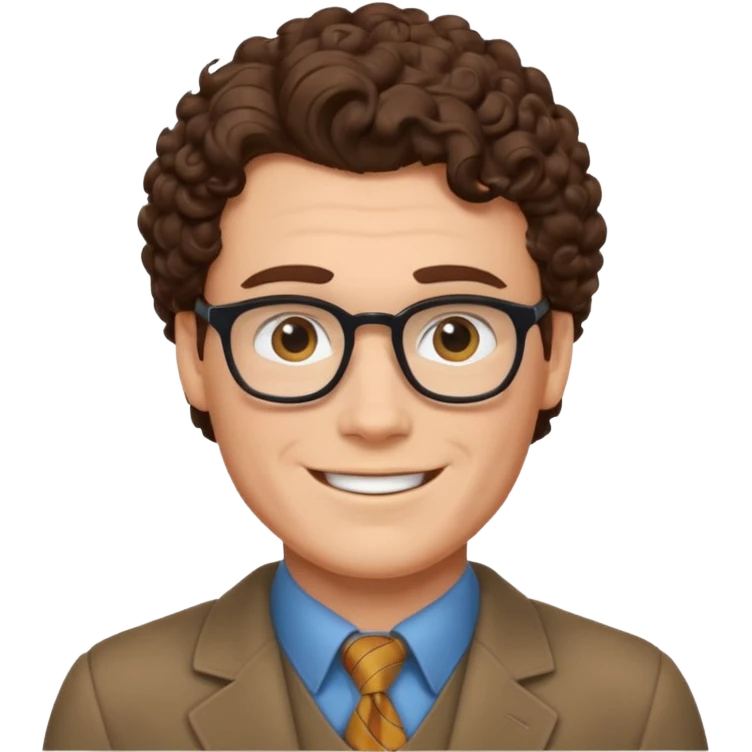 clark kent with curly hair smiling  emoji