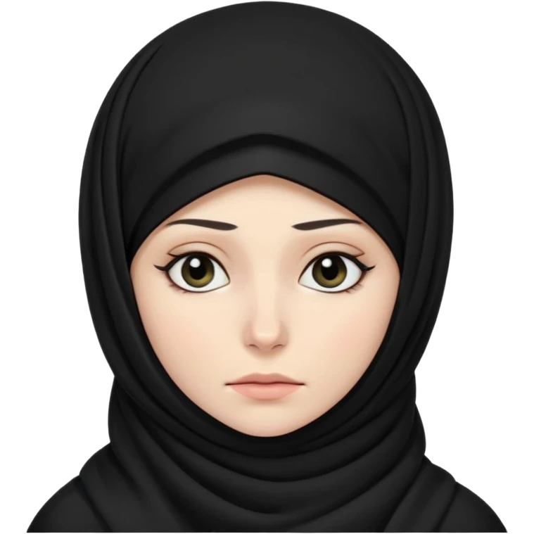 sick and tired woman in black hijab emoji