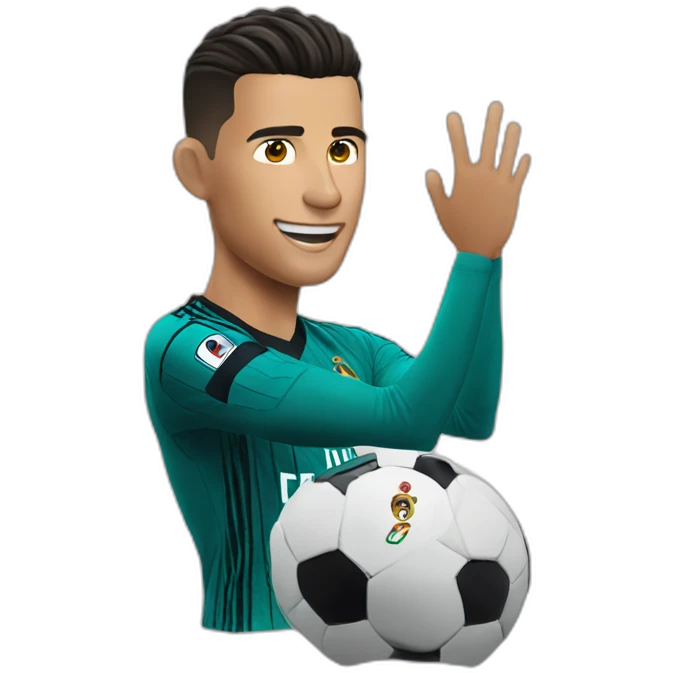 cr7 bebiendo emoji