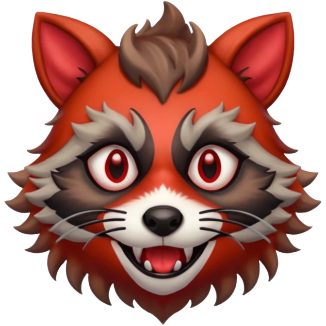  raccoon demon emoji