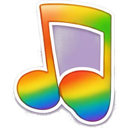 rainbow music note sticker emoji