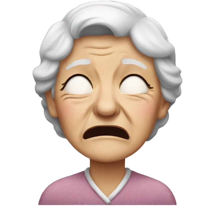 Old lady crying  emoji