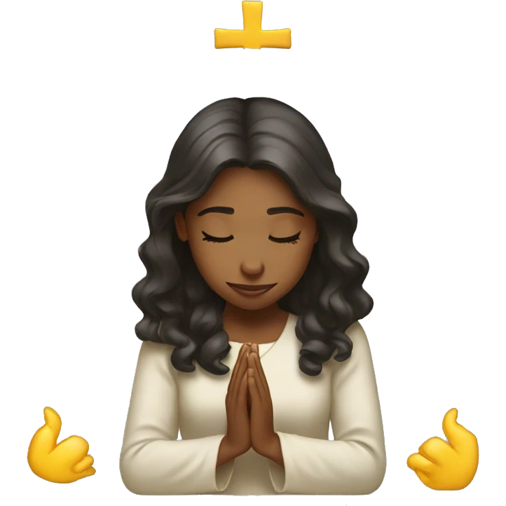 Girl bowing down worshipping emoji